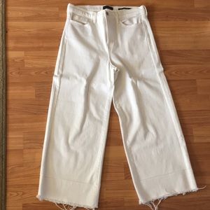 High-rise wide leg cropped jeans